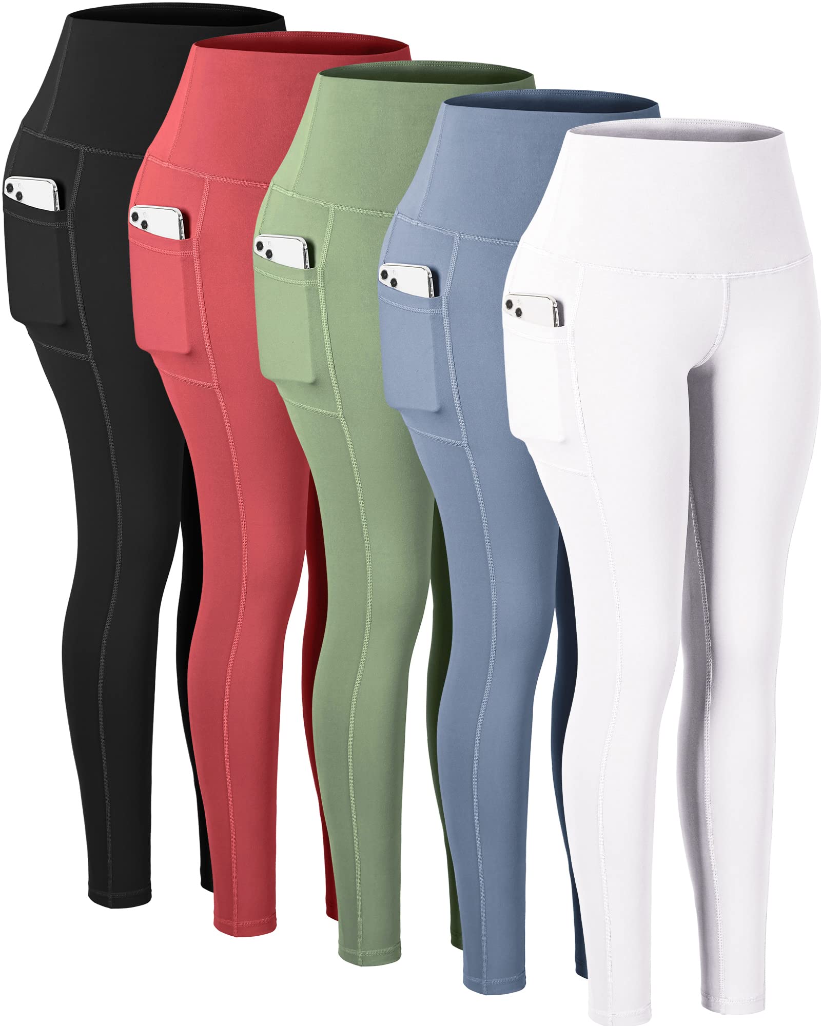 Women's High Waisted Pocket Yoga Leggings Tummy Control