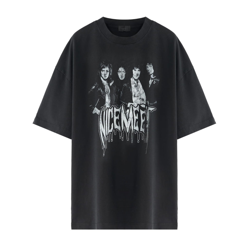 Oversized Unisex Graphic Embroidered Streetwear T-Shirt