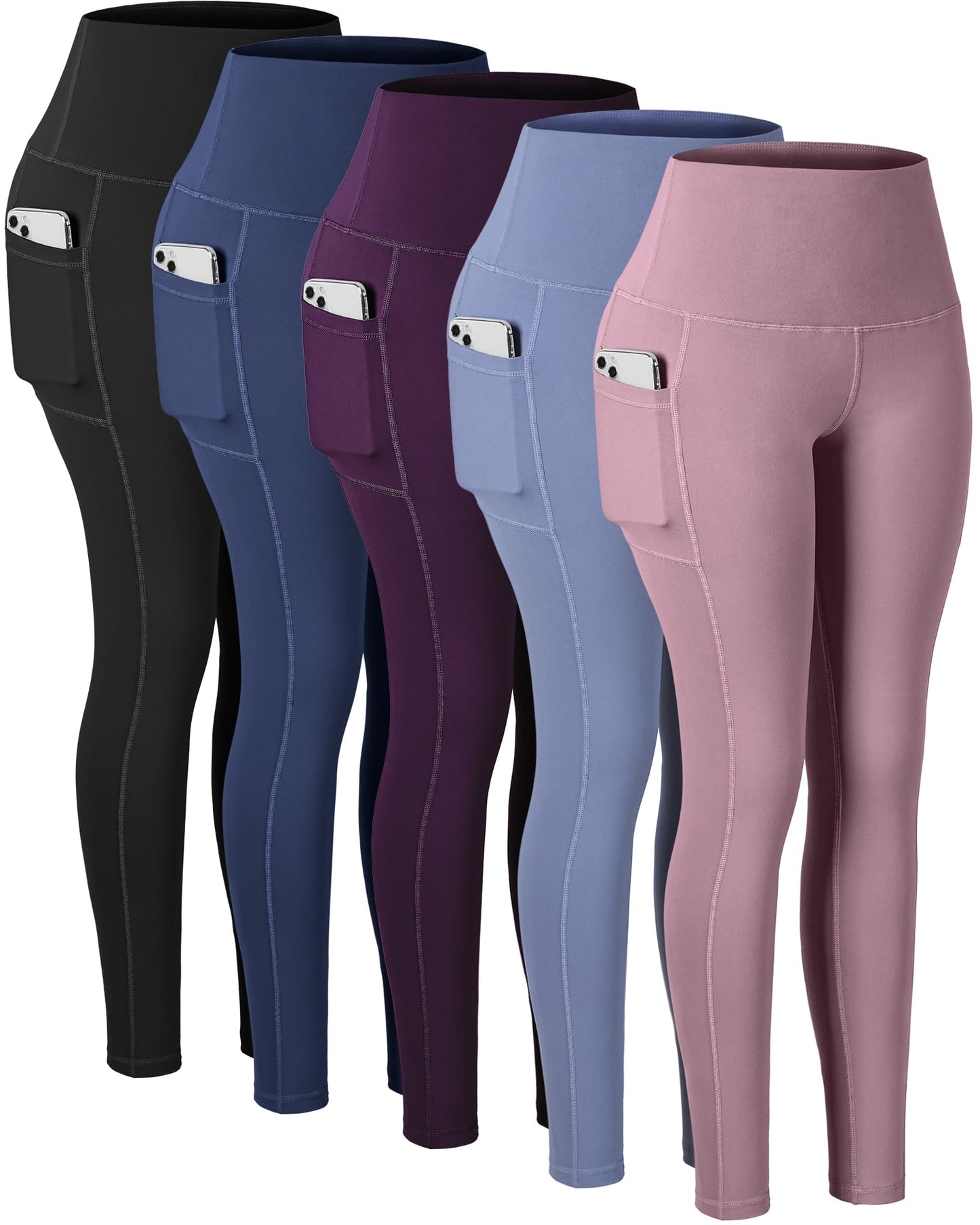 Women's High Waisted Pocket Yoga Leggings Tummy Control