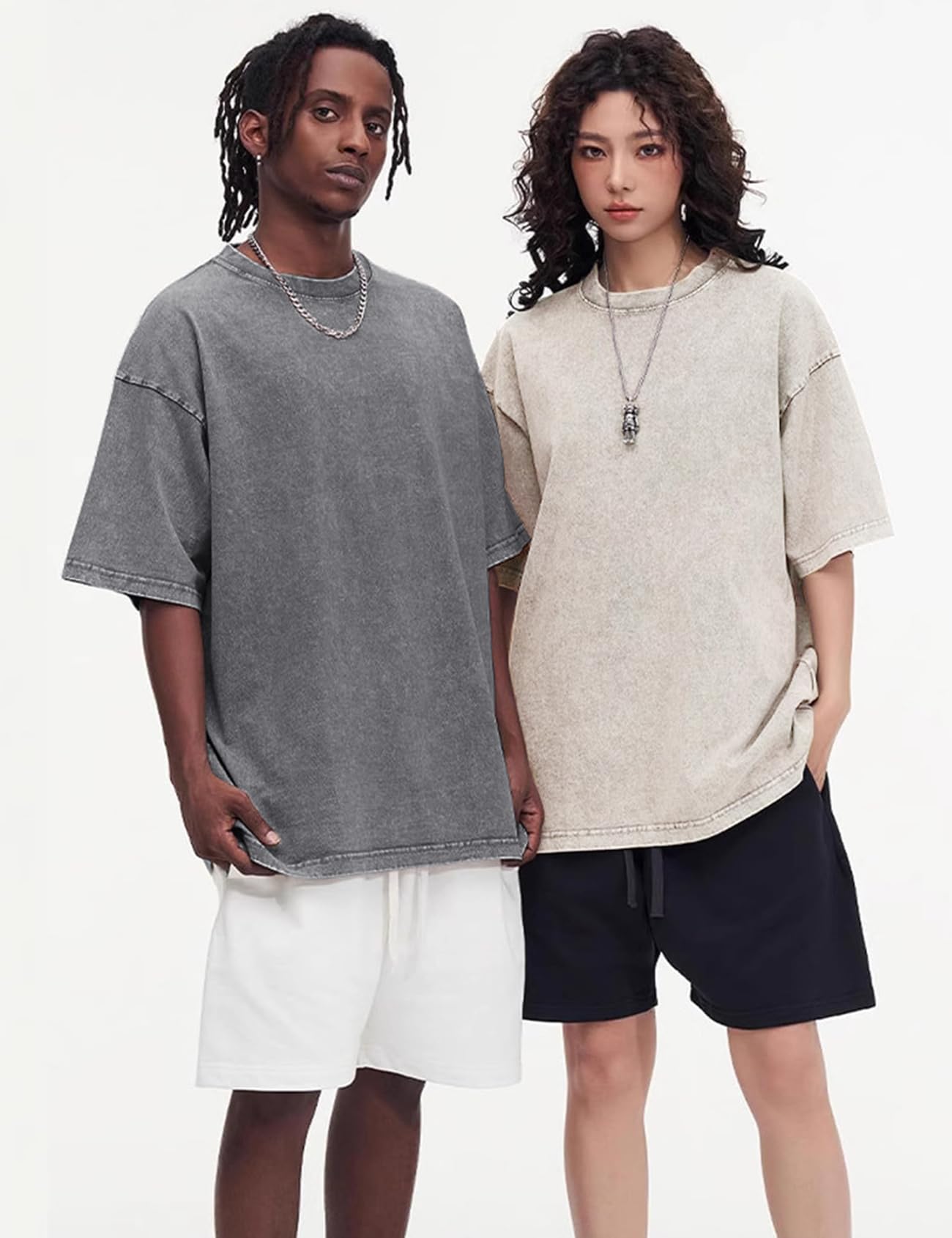 Oversized Vintage Washed Loose Fit Streetwear T-Shirt Unisex