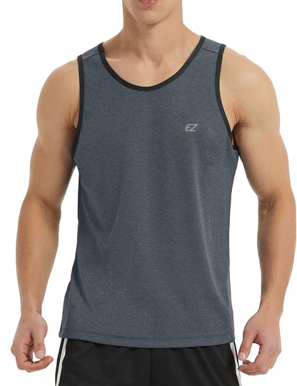 Men's Quick Dry Sleeveless Workout Tank Top Gym Training Shirt