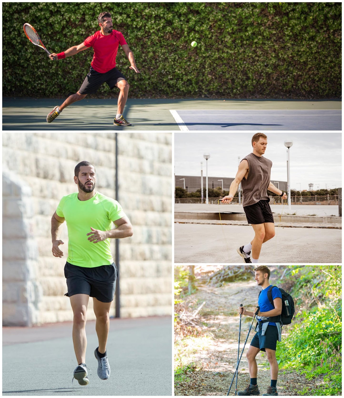 2-in-1 Lined Running Workout Shorts with Pockets