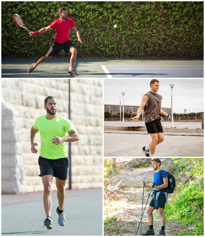 2-in-1 Lined Running Workout Shorts with Pockets