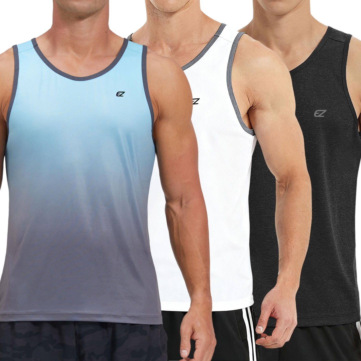 Men's Quick Dry Sleeveless Workout Tank Top Gym Training Shirt