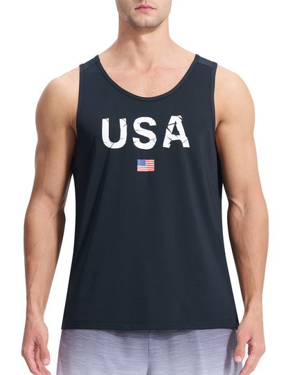 Men's Quick Dry Sleeveless Workout Tank Top Gym Training Shirt