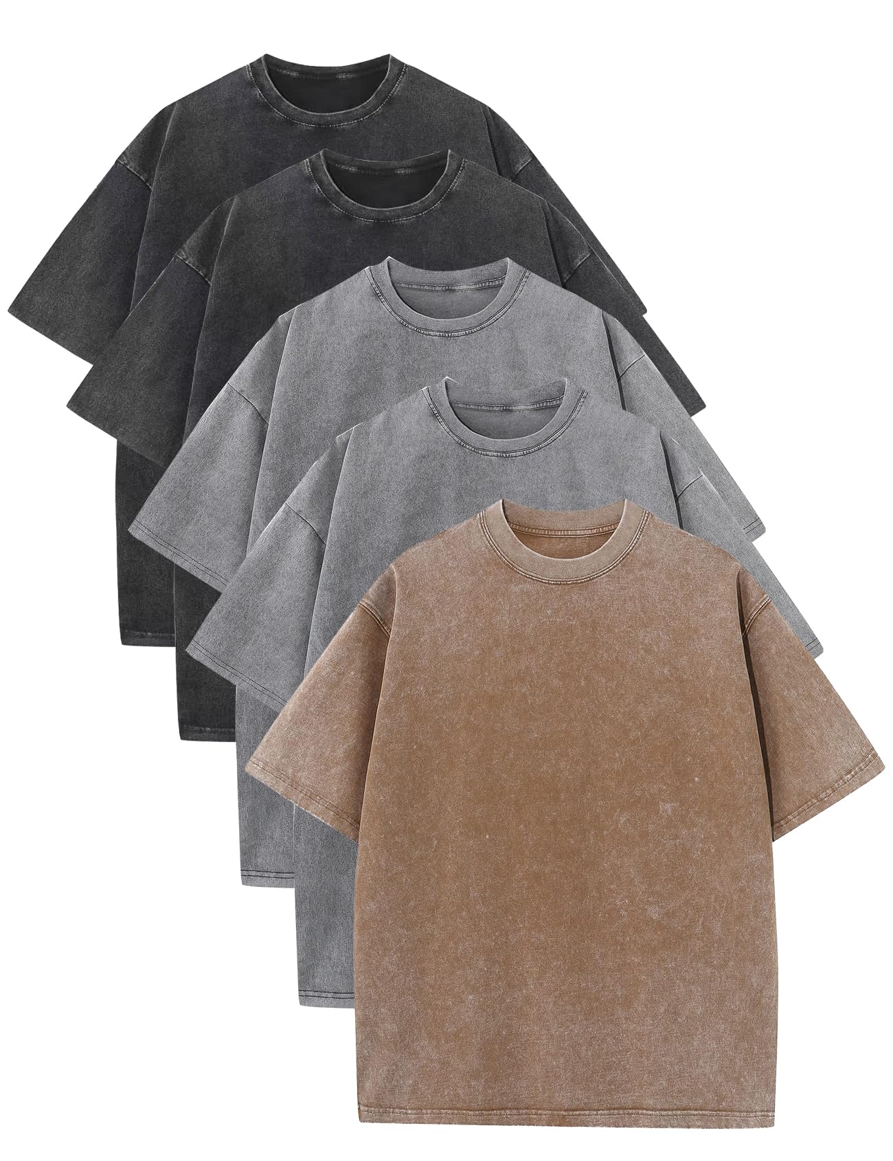 Men's Oversized Acid Wash Heavyweight Cotton T-Shirt