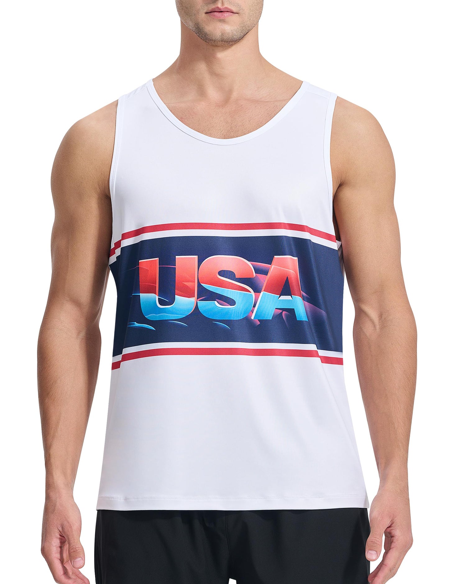 Men's Quick Dry Sleeveless Workout Tank Top Gym Training Shirt