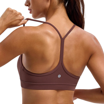 Women's Y Back Racerback Padded Yoga Sports Bra