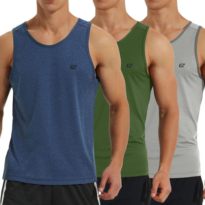 Men's Quick Dry Sleeveless Workout Tank Top Gym Training Shirt