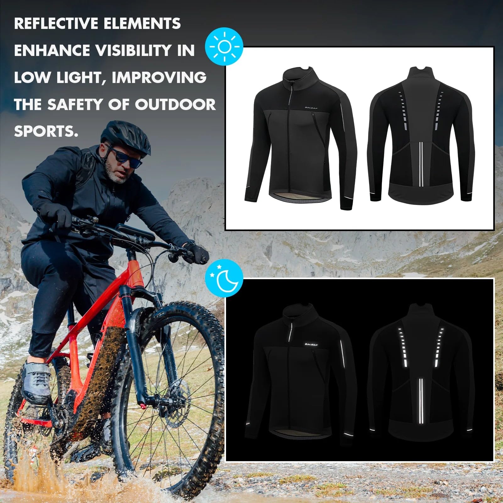 Men's Softshell Thermal Windproof Cycling Jacket