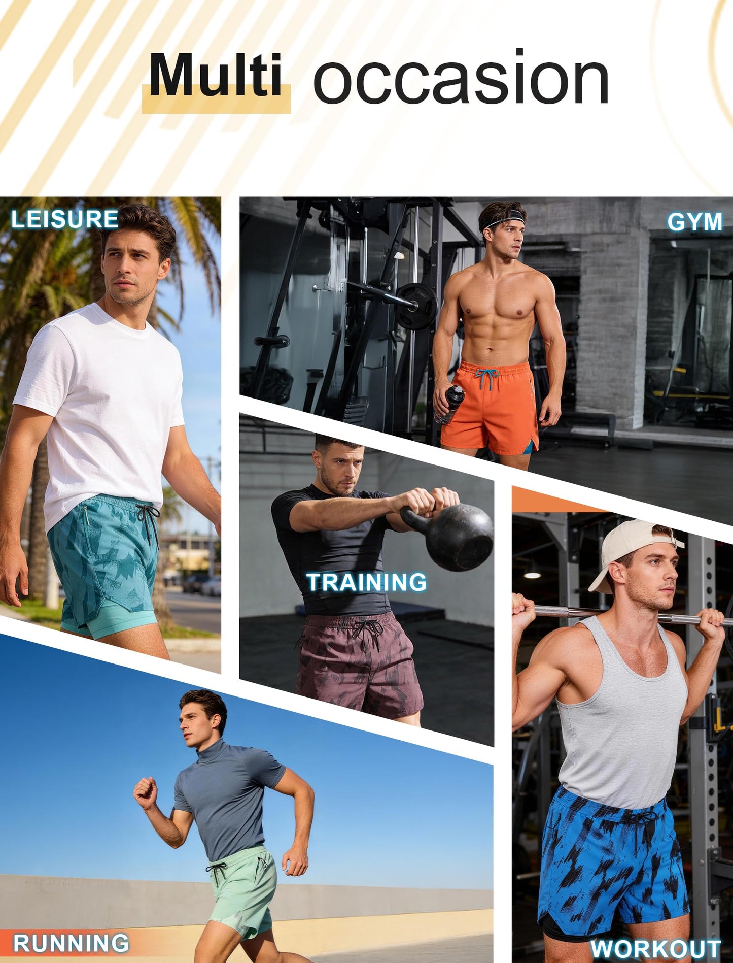 2-in-1 Compression Lined Running Gym Shorts