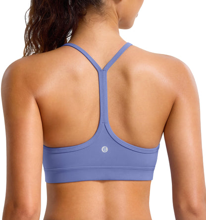 Women's Y Back Racerback Padded Yoga Sports Bra