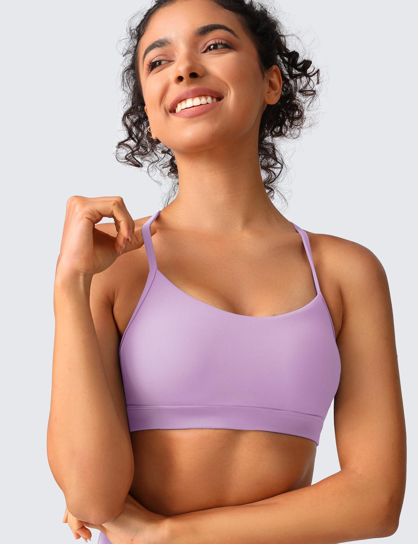 Women's Y Back Racerback Padded Yoga Sports Bra
