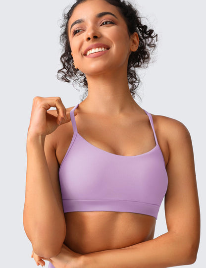 Women's Y Back Racerback Padded Yoga Sports Bra