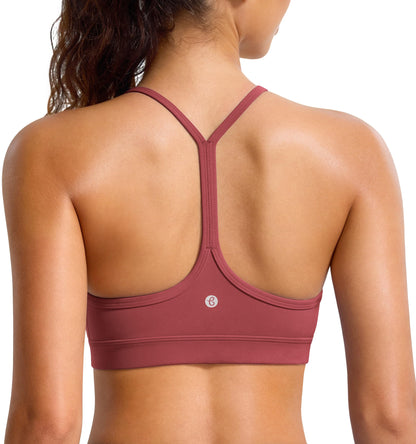 Women's Y Back Racerback Padded Yoga Sports Bra