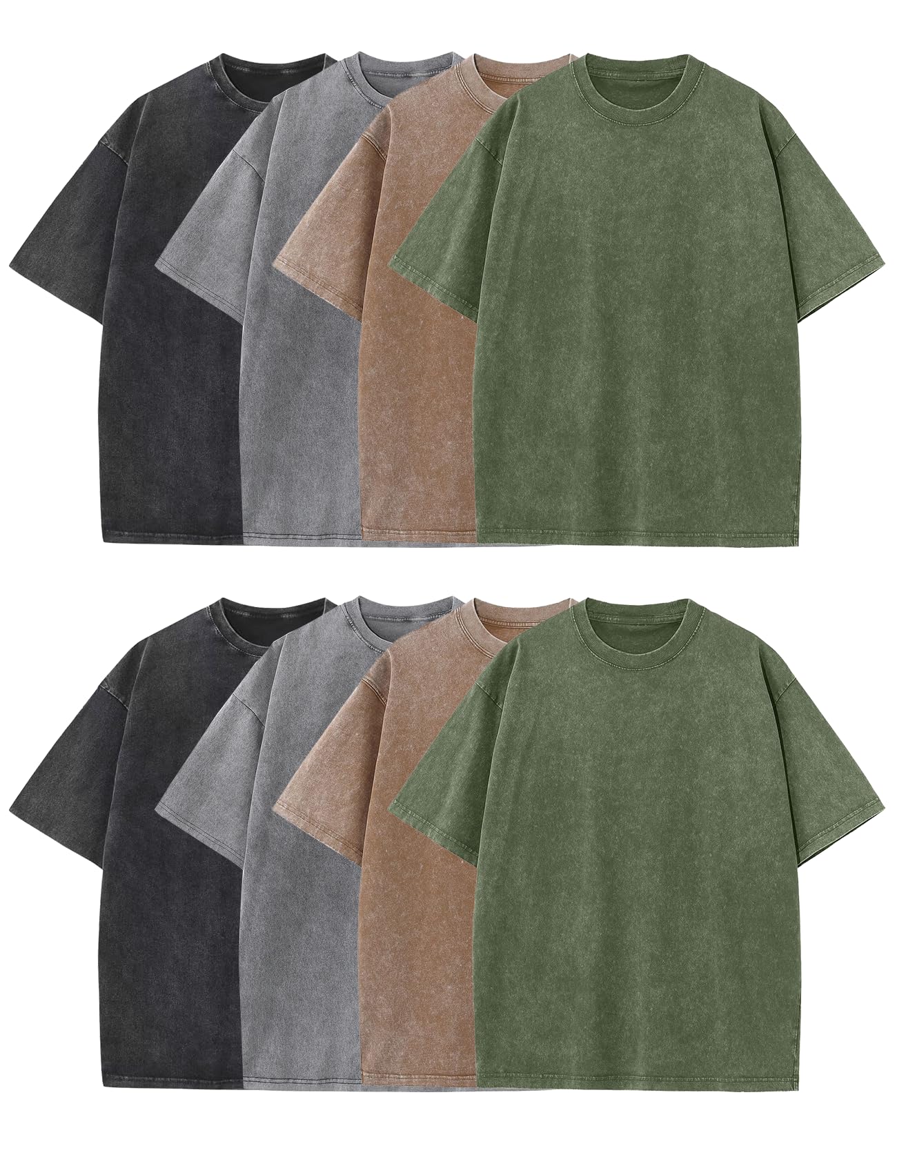 Men's Oversized Acid Wash Heavyweight Cotton T-Shirt