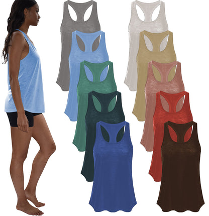 Women's Flowy Racerback Slub Tank Multipack