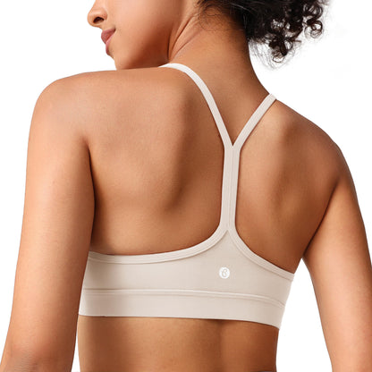 Women's Y Back Racerback Padded Yoga Sports Bra