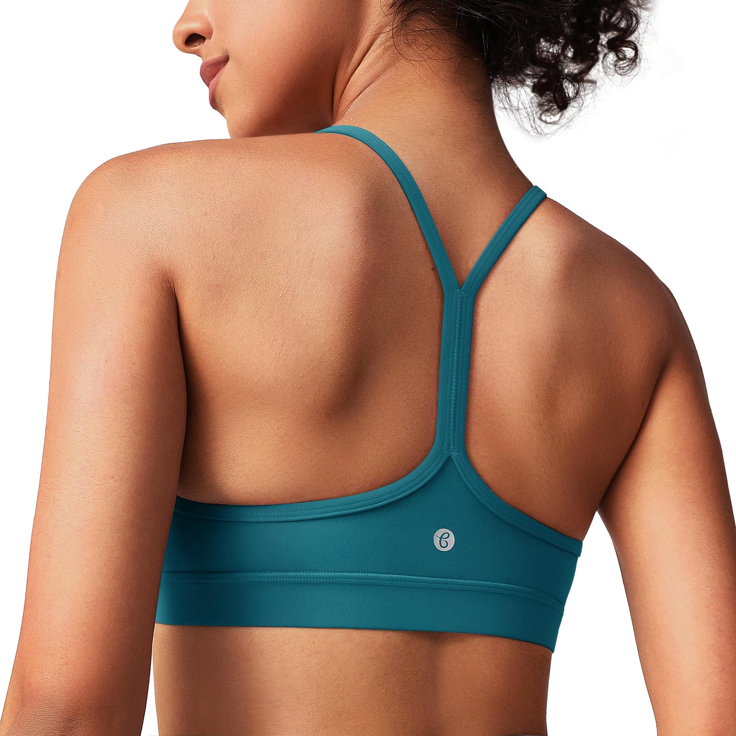 Women's Y Back Racerback Padded Yoga Sports Bra