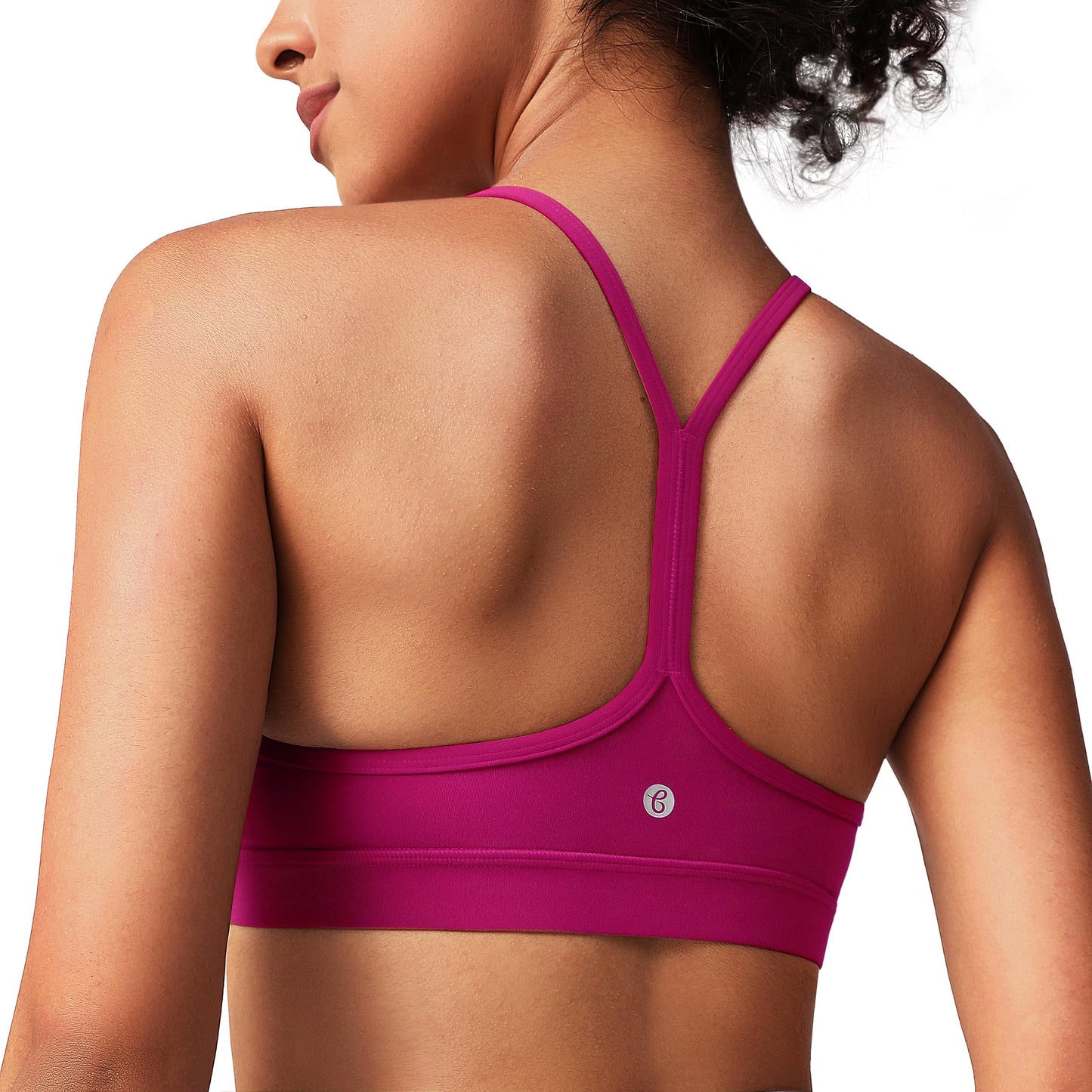 Women's Y Back Racerback Padded Yoga Sports Bra
