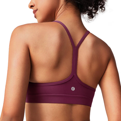 Women's Y Back Racerback Padded Yoga Sports Bra