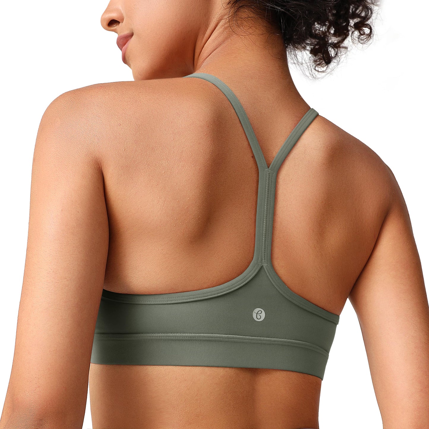 Women's Y Back Racerback Padded Yoga Sports Bra